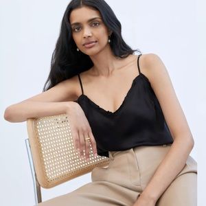 Aritzia Wilfred Ruffle Satin Camesole